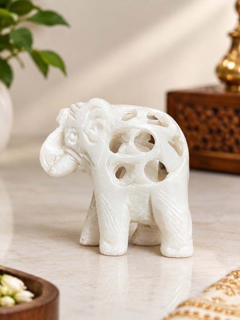 Mother Elephant: Marble Majesty — special request by Gico Gifts, Udaipur